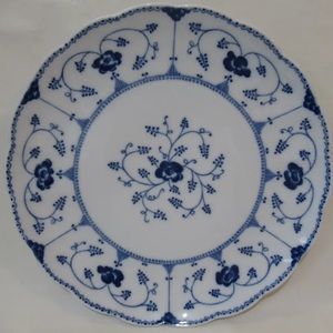 Vintage Christineholm Porcelaine No 1 Echt Cobalt 10-1/2" Dinner Plate